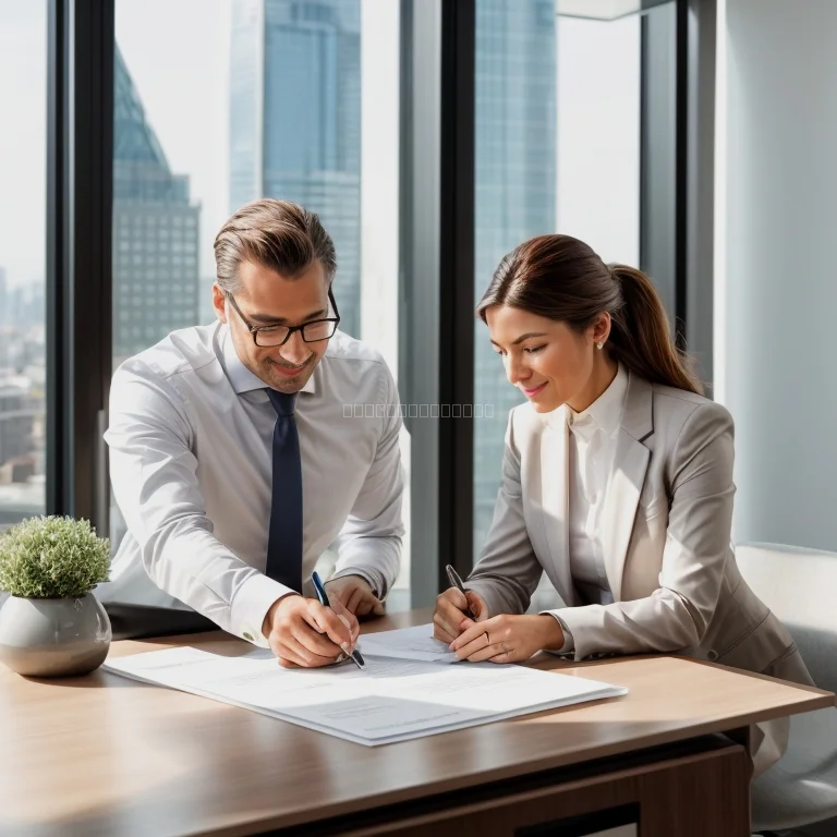 Legal experts discussing property documents